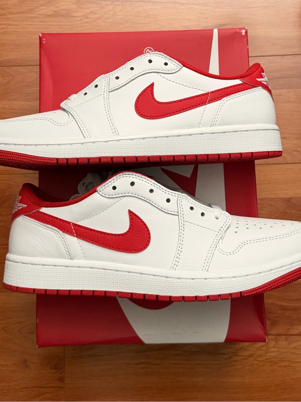 Jordan Retro Low OG Sneakers - White & Red